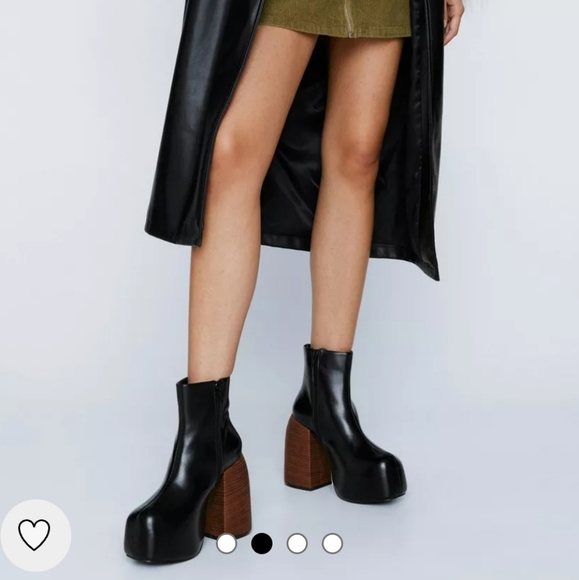 Nasty Gal Faux Leather Platform Ankle Bootie - Picture 14 of 15